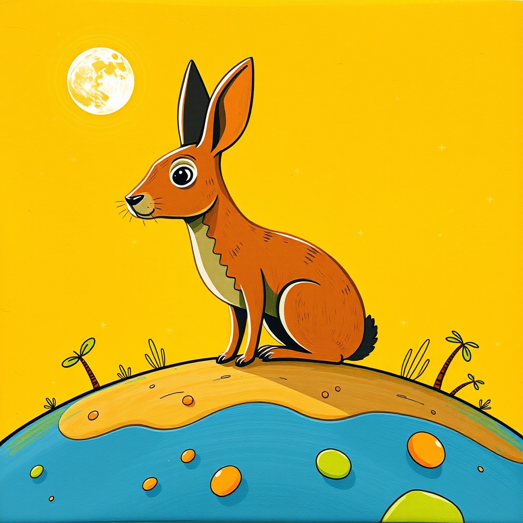 AI generated image by FLUX.1-schnell: Un conejo en el planeta Martes