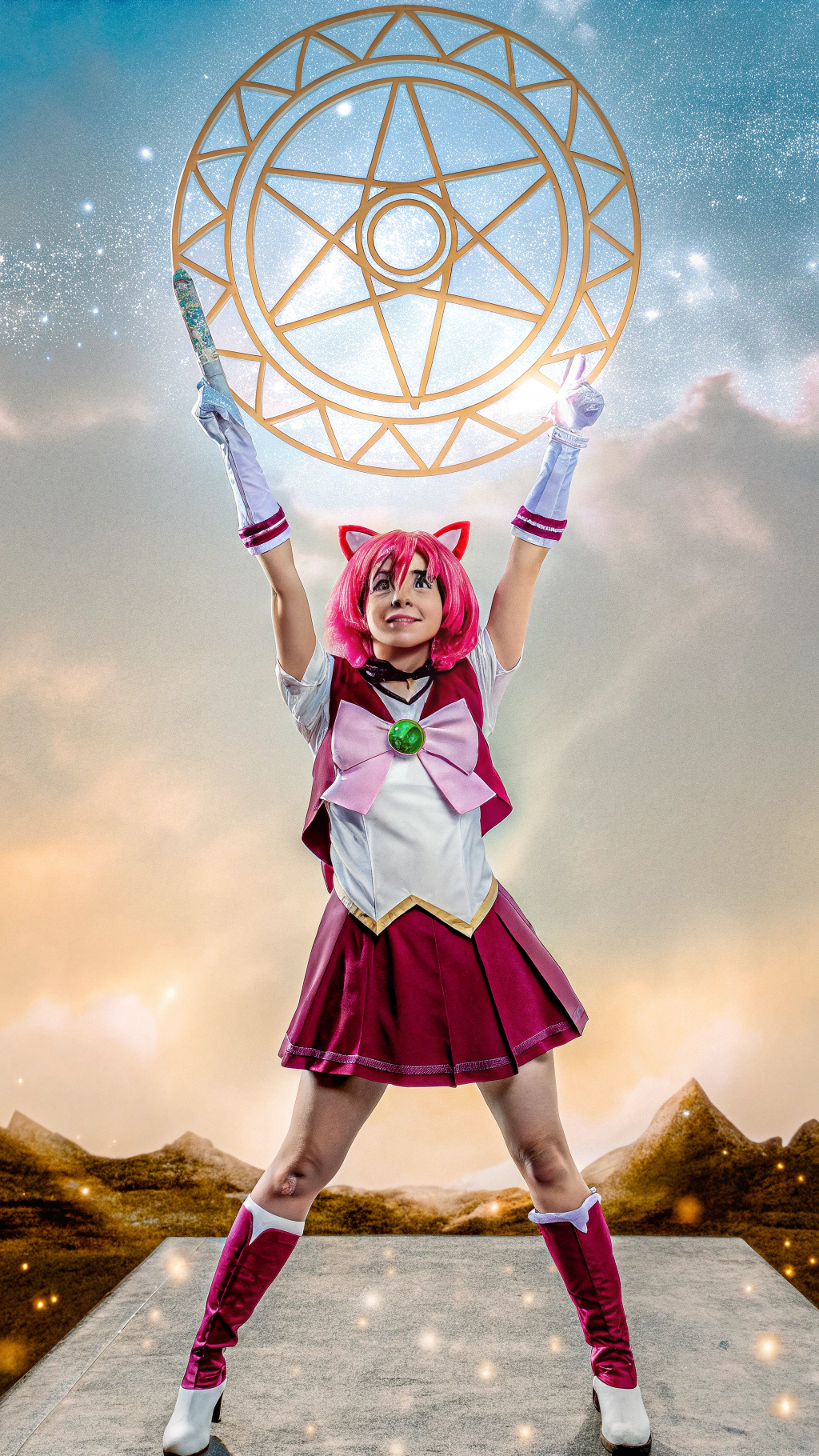 AI generated image by Red Panda AI: Me haces a Roxy del animé Muchoku tensei