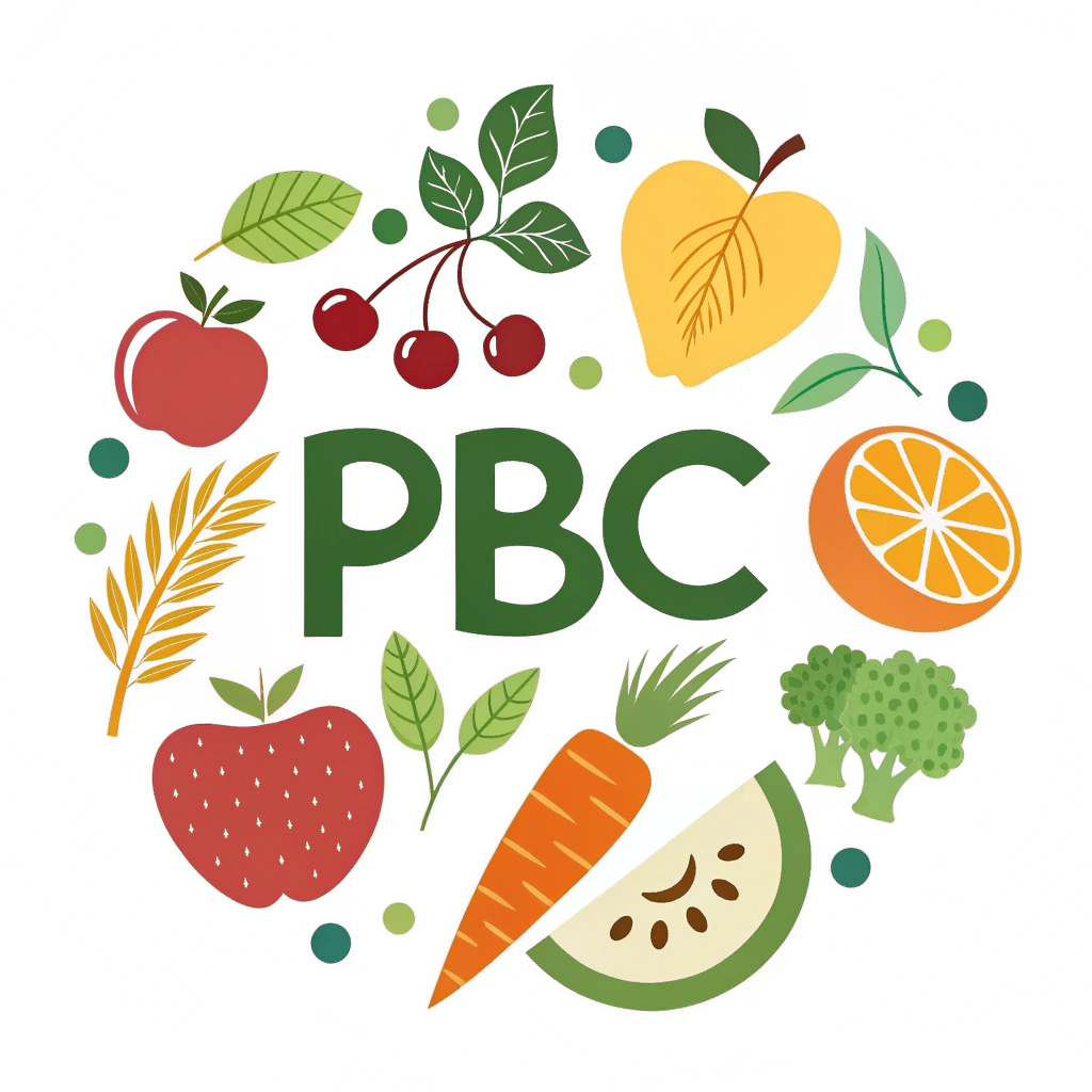 AI generated image by Red Panda AI: crea un logo con frutas, verduras y comidas saludables
nombre PBC