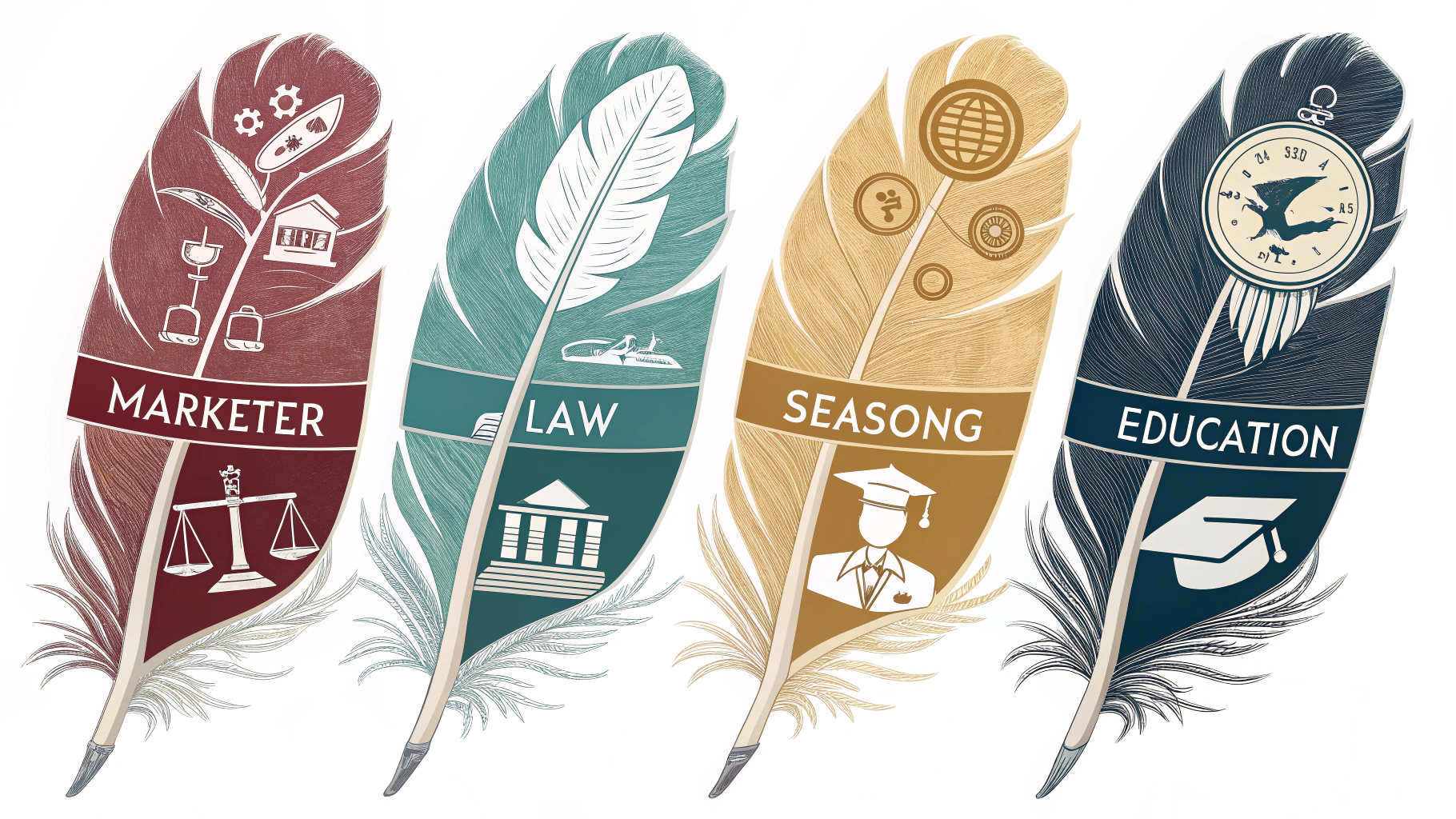 AI generated image by Red Panda AI: Personalizadas por carrera y temporada como AdministraciĂłn, derecho , mercadotecnia, pedagogĂa etc. Que sean plumas