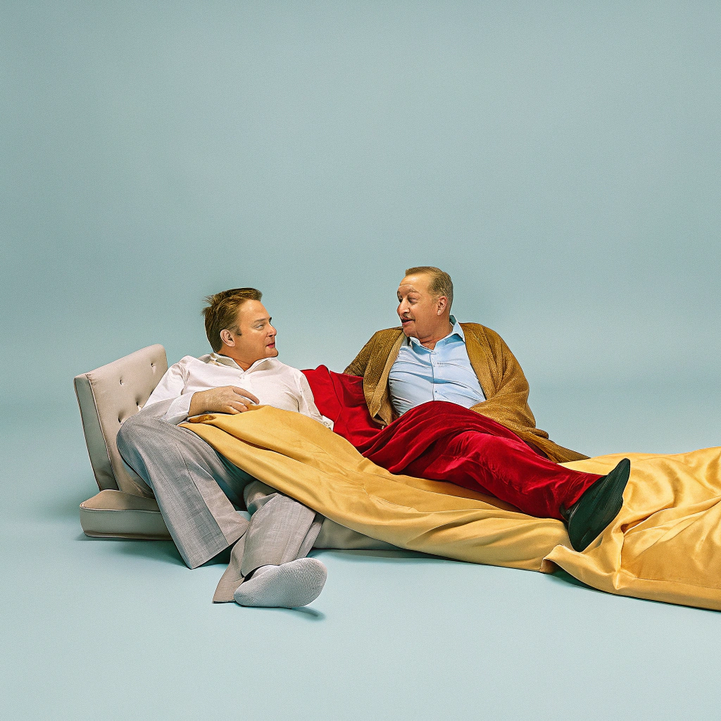 AI generated image by FLUX.1-schnell: Elon musk shares a bed with Recep Tayyip Erdoğan