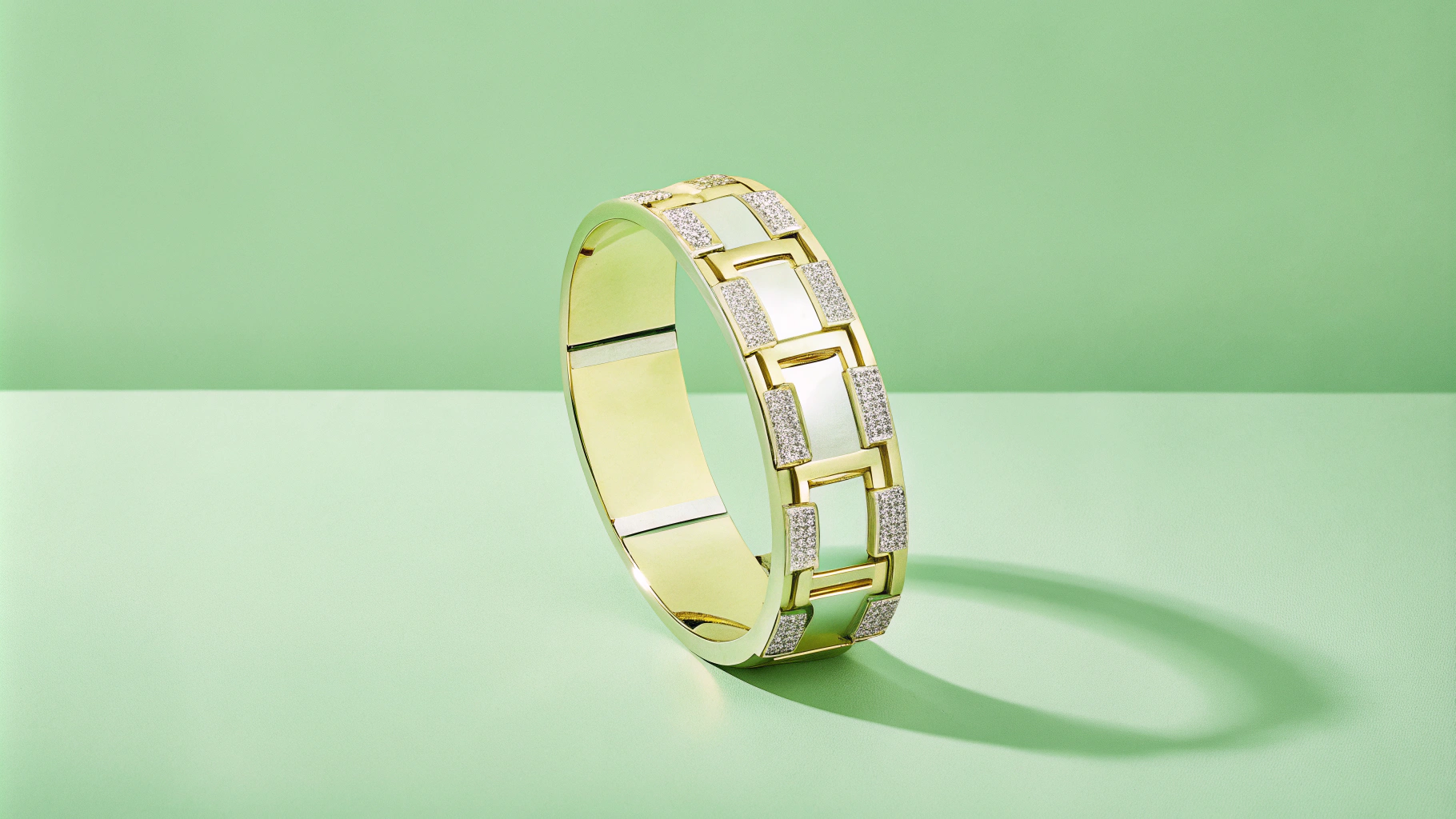 AI generated image by Red Panda AI: gold and diamonds men bracelet with sport and elegant style