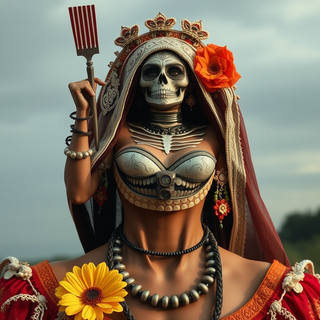 AI generated image by FLUX.1-schnell: una señora muerta