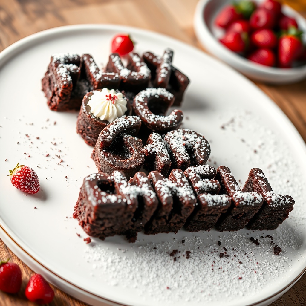 AI generated image by FLUX.1-schnell: black forest gateau cake spelling out the words "FLUX SCHNELL", tasty, food photography, dynamic shot
