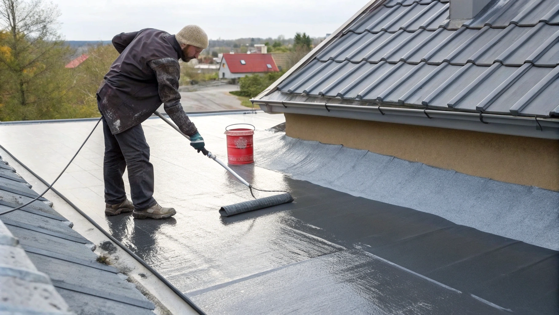 AI generated image by Red Panda AI: polymer-cement waterproofing