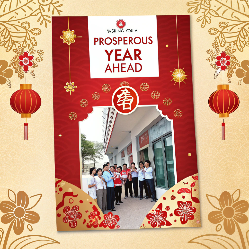 AI generated image by Red Panda AI: 請生成2026年課外活動組對師長的賀年卡