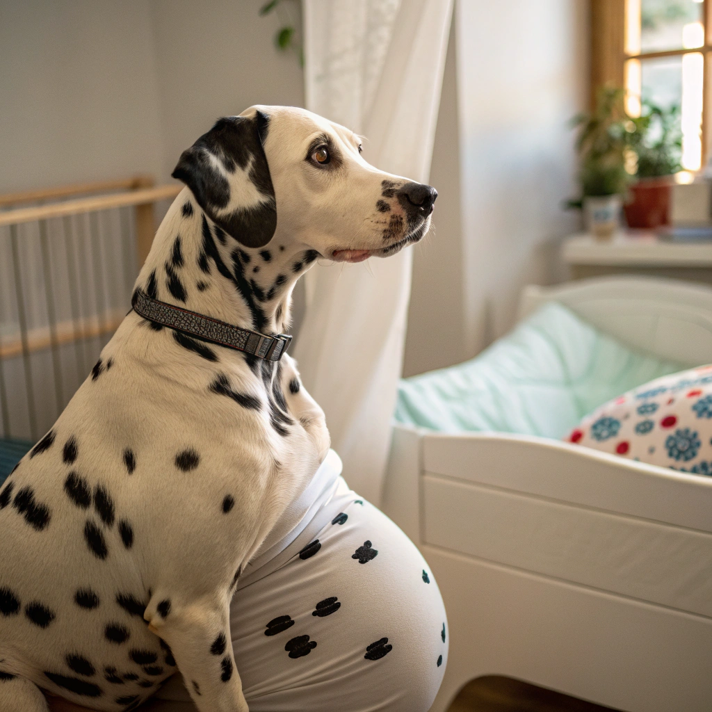 AI generated image by Red Panda AI: pregnant dalmatian