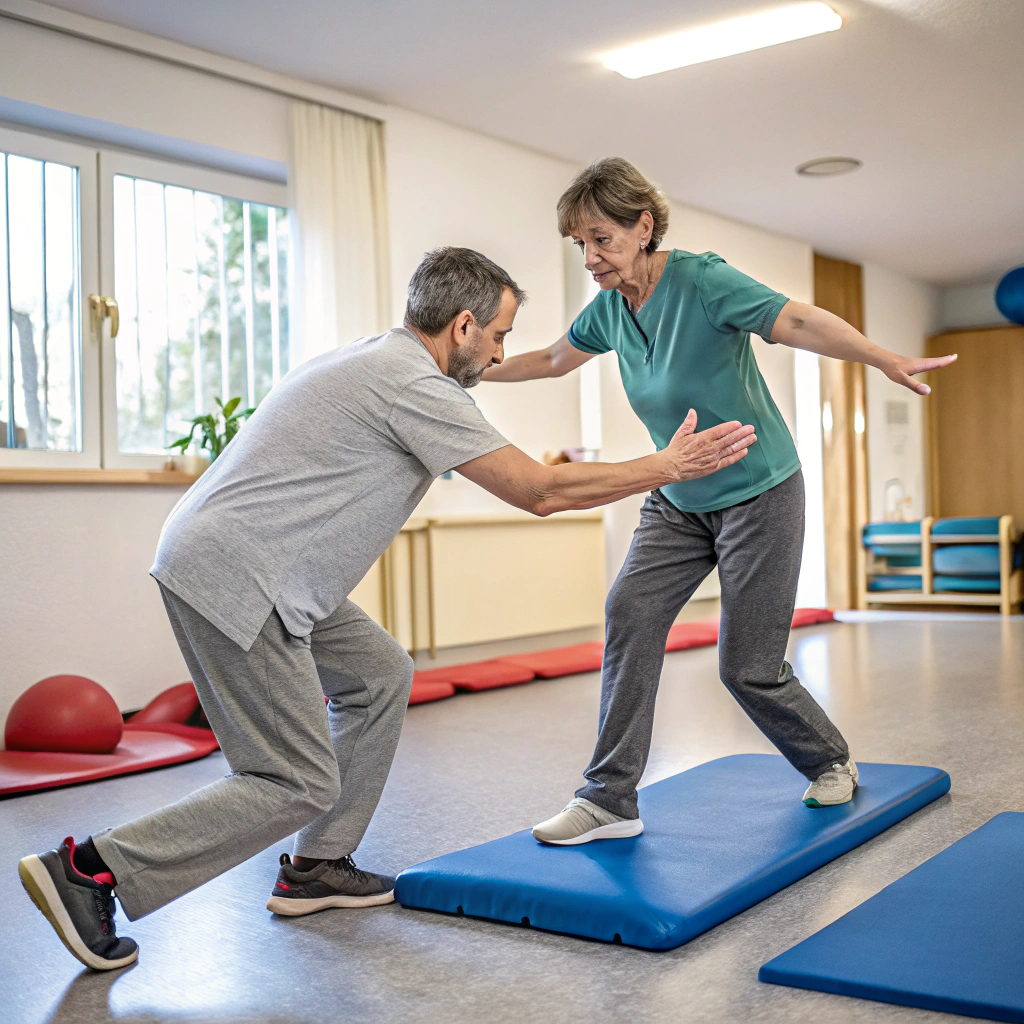 AI generated image by Red Panda AI: psychomotricienne en action avec un patient