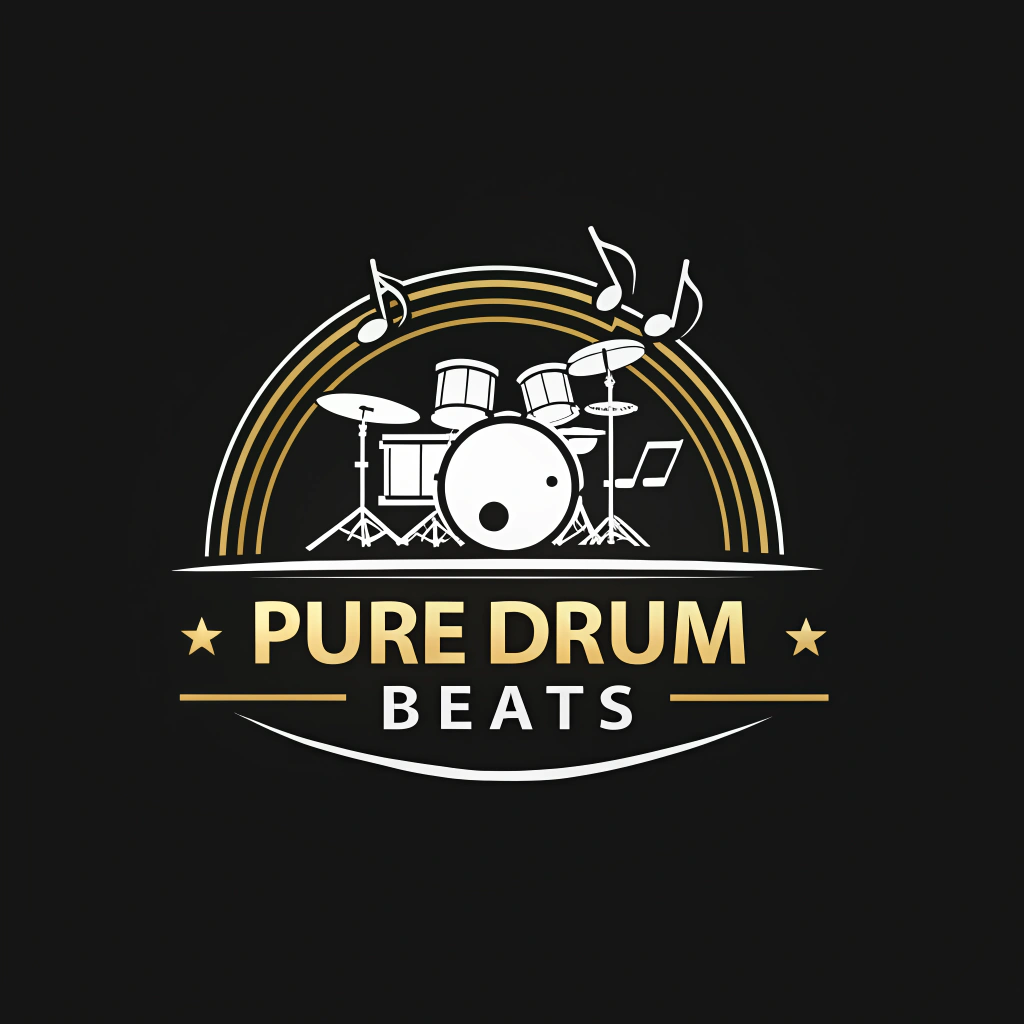 AI generated image by Red Panda AI: Logo para canal de youtube. El nombre del canal es Pure Drum Beats. El canal sube beats de batería.