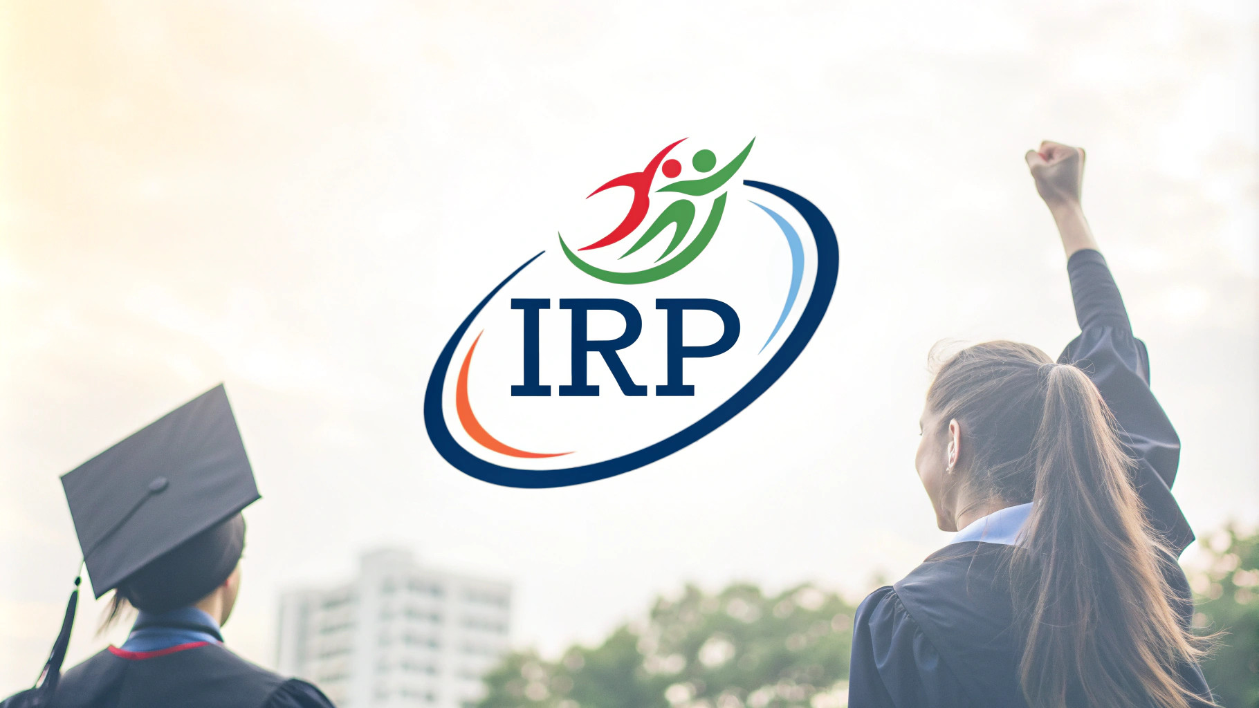 AI generated image by Red Panda AI: create a logo from the letters IRP, which should represent the Institute of Psychomotoric Re-education. The main feature of the logo is psychomotor. Put the movement symbol in the letters IRP