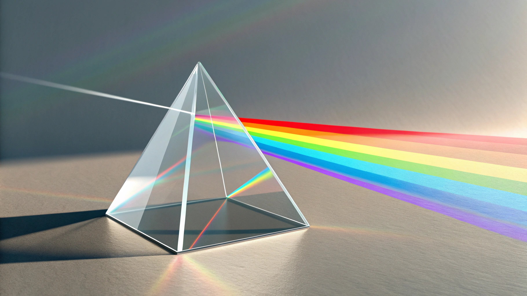 AI generated image by Red Panda AI: A prism splitting light into a spectrum