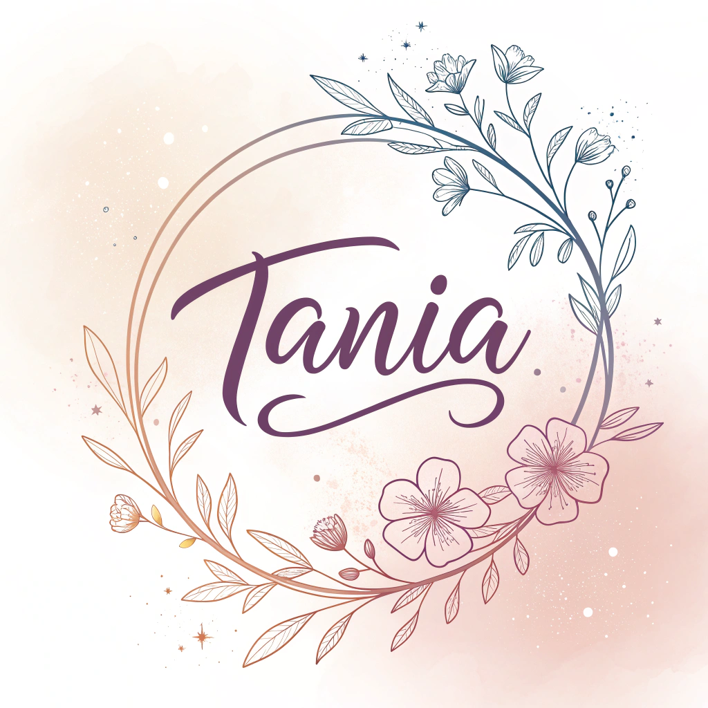 AI generated image by Red Panda AI: logo relacionado con el nombre tania