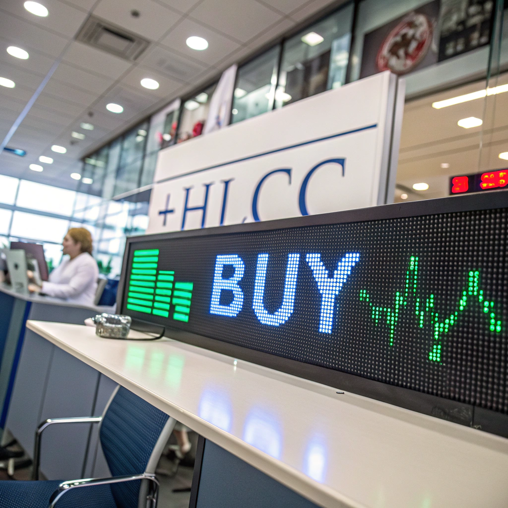 AI generated image by Red Panda AI: motif of healthcare buy the stock BUY on a stock ticker