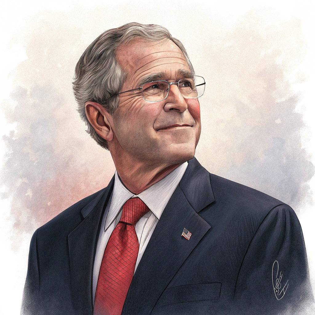 AI generated image by Red Panda AI: George W Bush