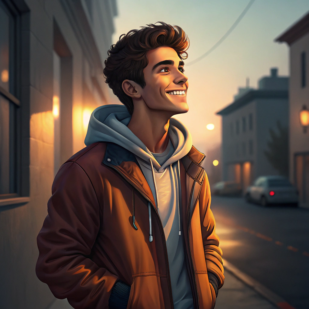 AI generated image by Red Panda AI: Ese joven es un sol. / Ese joven es un encanto.