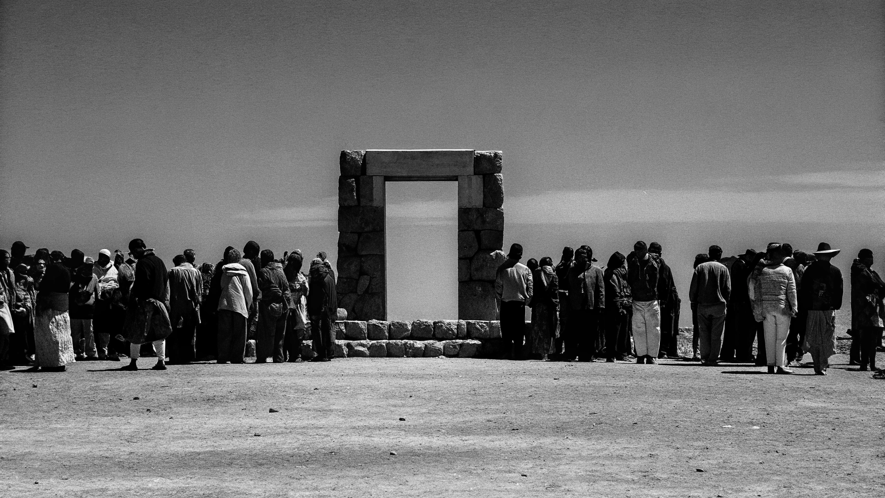 AI generated image by Red Panda AI: 100 indios de bolivia fondo ceros y puerta del sol