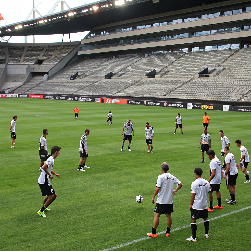 AI generated image by Red Panda AI: time do Corinthians no gramado com todo os jogadores de 2012