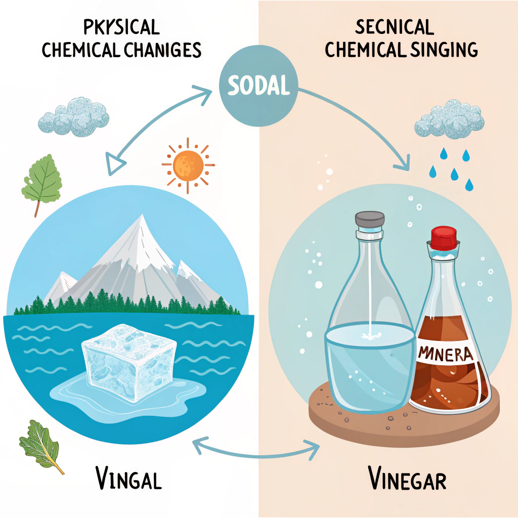 AI generated image by Red Panda AI: Cambios fisicos y quimicos