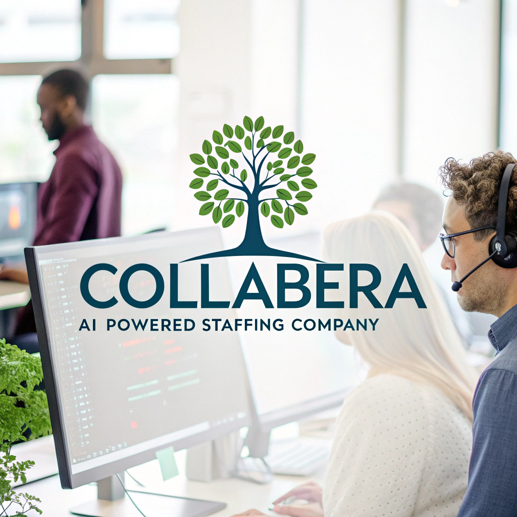 AI generated image by Red Panda AI: Picture of Collabera an AI powered staffing company with a offshore arm and tree Experience