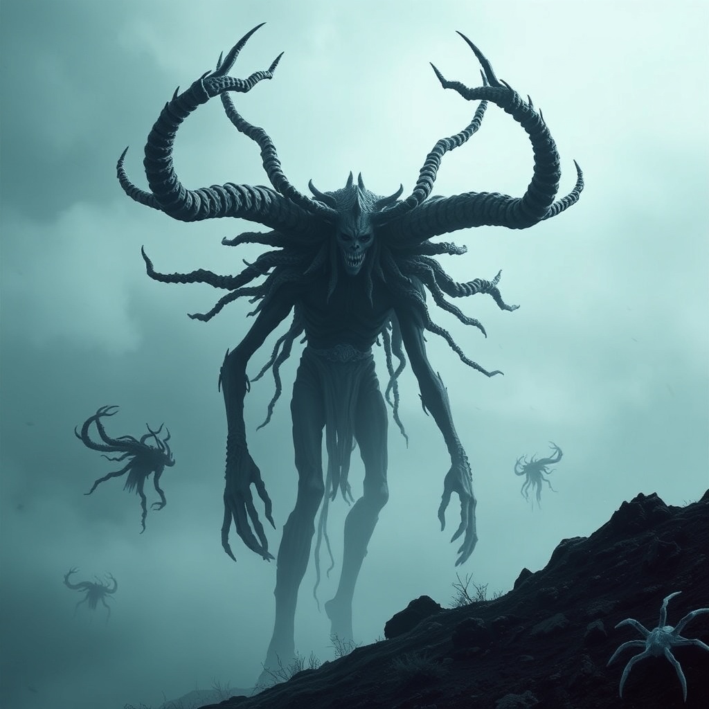AI generated image by FLUX.1-schnell: Realistic image of Nyarlathotep