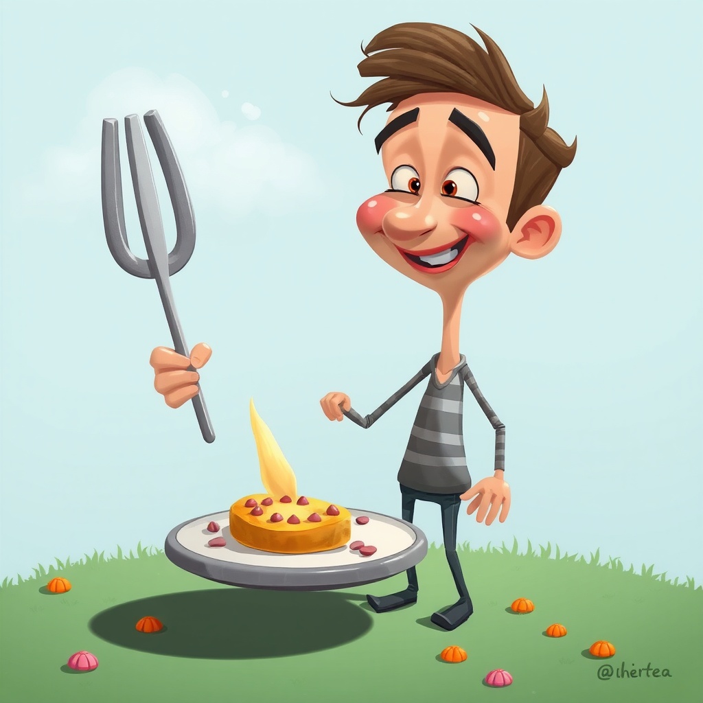 AI generated image by FLUX.1-schnell: haz una crepa animada con cuerpo como una caricatura