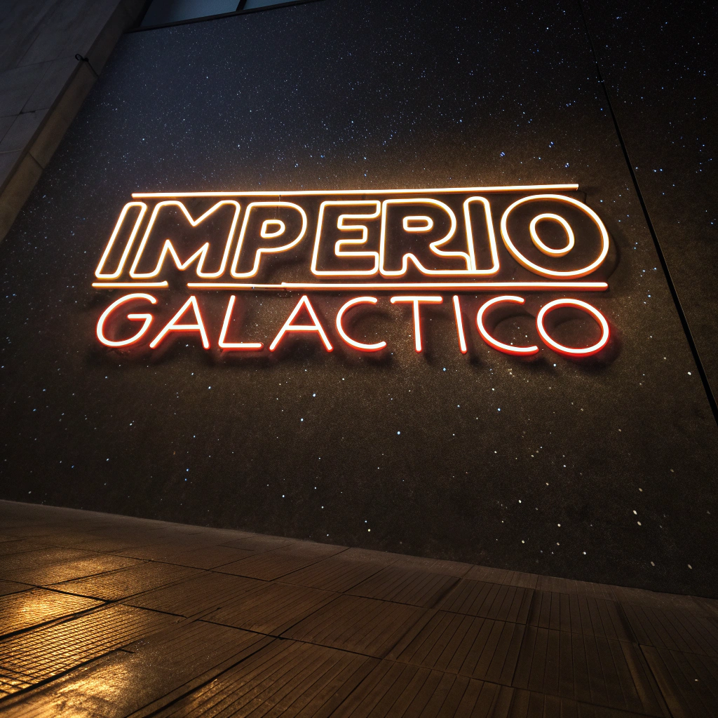 AI generated image by Red Panda AI: letras que digan Imperio Galactico al estilo de star wars