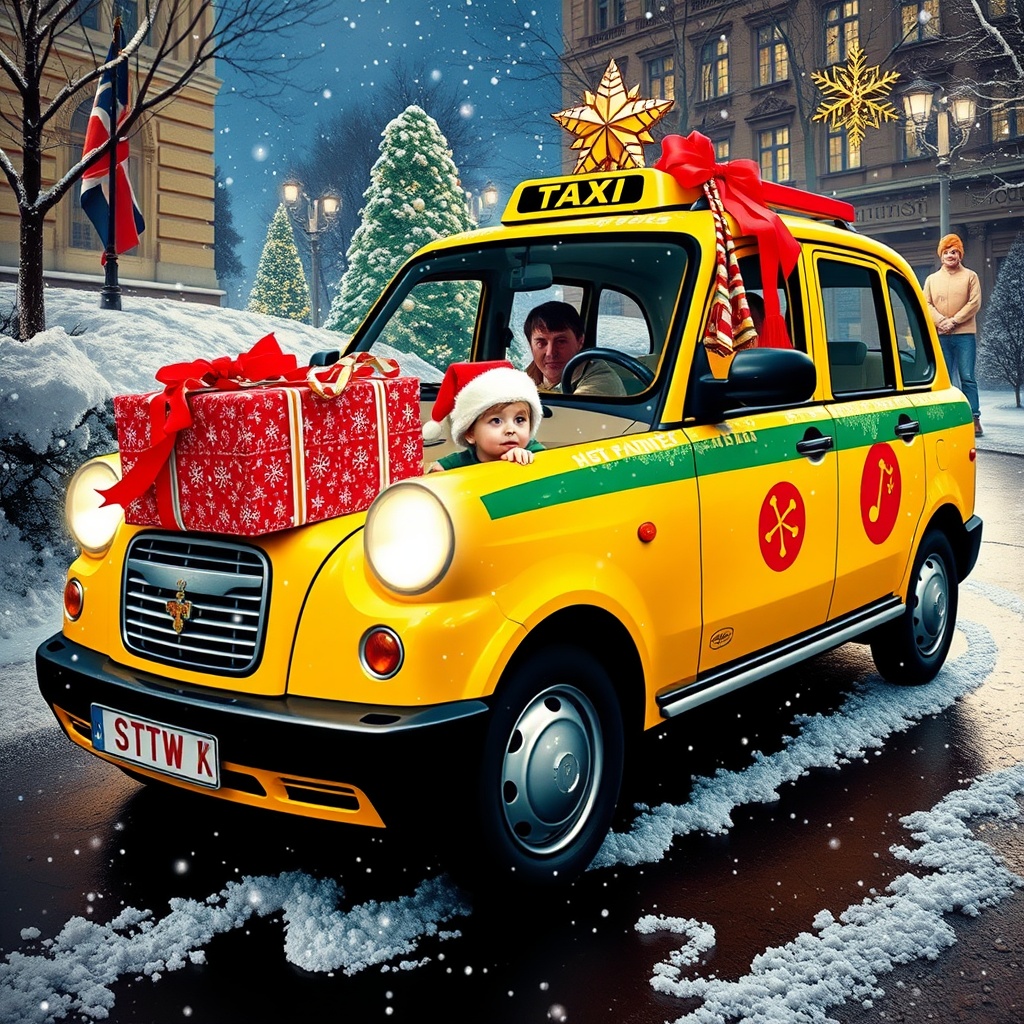 AI generated image by FLUX.1-schnell: Święty Mikołaj zamawiający STW taxi jedzie rozdawać prezenty
Święty Mikołaj, znany z nieustającej radości i chęci obdarowywania dzieci, postanowił w tym roku ułatwić sobie zadanie i zamówił taxi STW. Po chwili oczekiwania, na horyzoncie pojawił się nowoczesny pojazd, a kierowca, z uśmiechem na twarzy, pomógł Mikołajowi załadować ogromną torbę pełną prezentów.
Gdy wsiadł do auta, Mikołaj od razu poczuł się komfortowo. Wnętrze pojazdu było przytulne, a w tle grały świąteczne melodie. Kierowca, zaintrygowany, zapytał Mikołaja o jego plany na ten wieczór. Mikołaj opowiedział mu o swojej misji – dostarczeniu prezentów do grzecznych dzieci na całym świecie.
W trakcie jazdy Mikołaj dzielił się historiami o swoich przygodach, o tym, jak niektóre dzieci zostawiły mu ciasteczka i mleko, a inne pisały listy z prośbami o spełnienie marzeń. Kierowca, zafascynowany opowieściami, postanowił, że w przyszłym roku także chce włączyć się w świąteczną magię i przygotować niespodziankę dla swoich bliskich.
Kiedy dotarli do pierwszego przystanku, Mikołaj pożegnał się z kierowcą, dziękując mu za szybki transport. Z torbą prezentów na plecach, wyruszył w noc, gotowy do obdarowywania radością i miłością. A kierowca, wracając do miasta, czuł, że ta noc była wyjątkowa – miał okazję jeździć z samym Świętym Mikołajem!