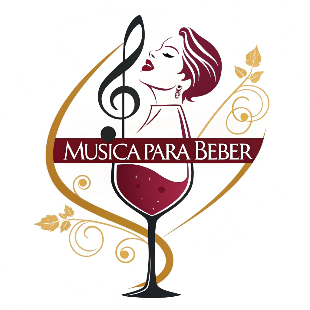 AI generated image by Red Panda AI: "Diseña un logo artístico y creativo para un evento llamado 'Música para Beber'. El evento combina música y degustación de vinos. El diseño debe incluir una clave de Sol estilizada que se funda orgánicamente con una copa de vino tinto, y dentro de esta copa, de manera sutil, una boca de mujer que sugiera disfrute y elegancia. El estilo debe ser sofisticado, contemporáneo y transmitir la fusión de música y vino de manera visualmente atractiva. Colores sugeridos: tonos cálidos como burdeos, dorados suaves y negro."