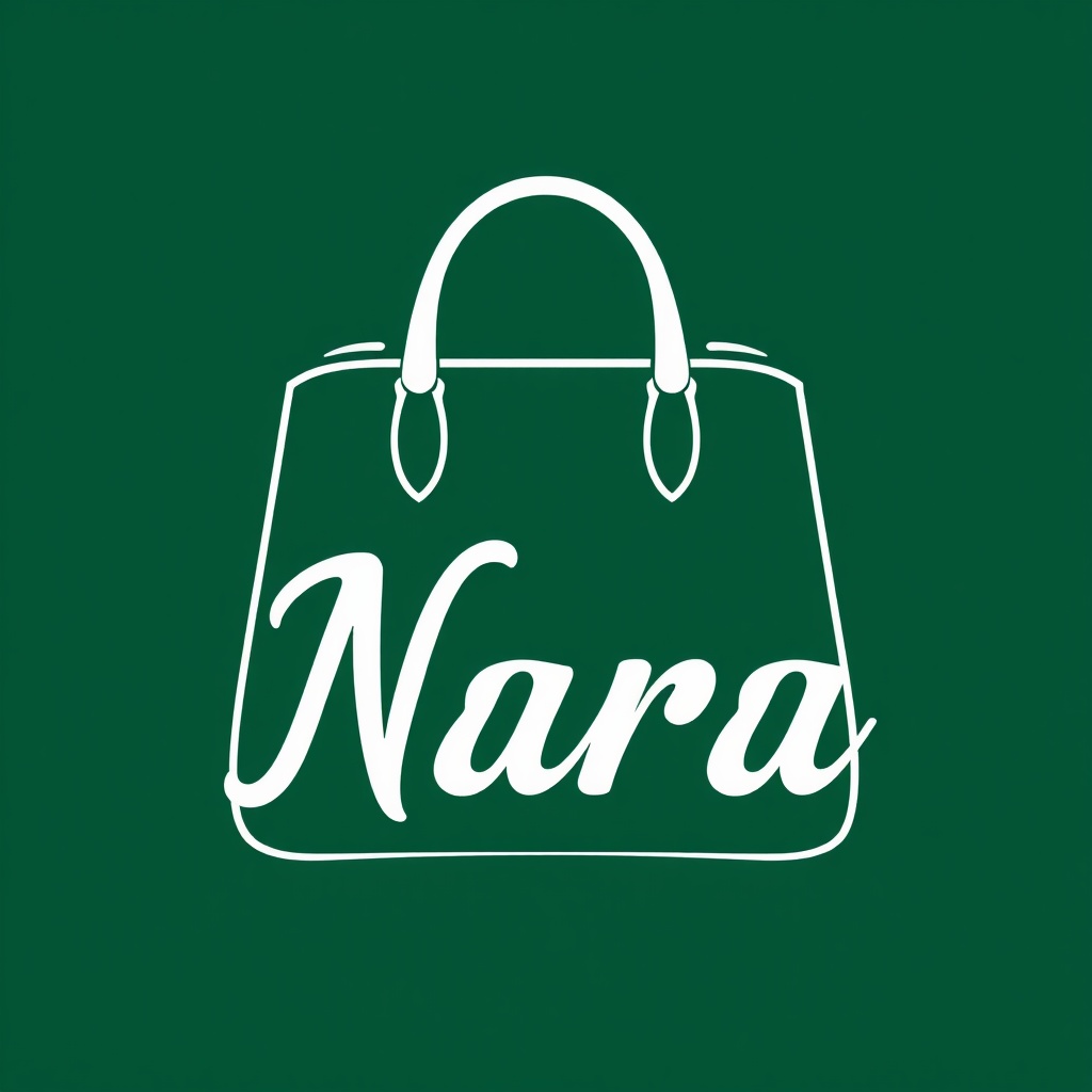 AI generated image by FLUX.1-schnell: fait un logo pour une marque de luxe de sac, mais met le nom Nara