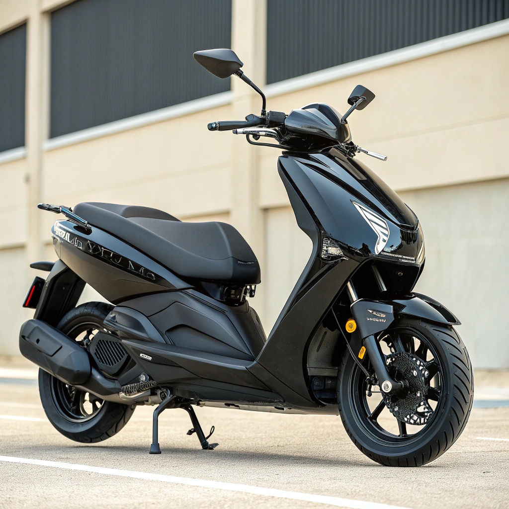 AI generated image by Red Panda AI: MOTO NMAX NEGRO