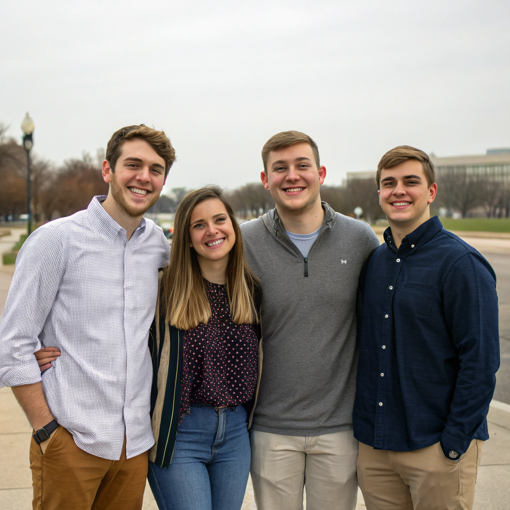 AI generated image by Red Panda AI: A group of Americans