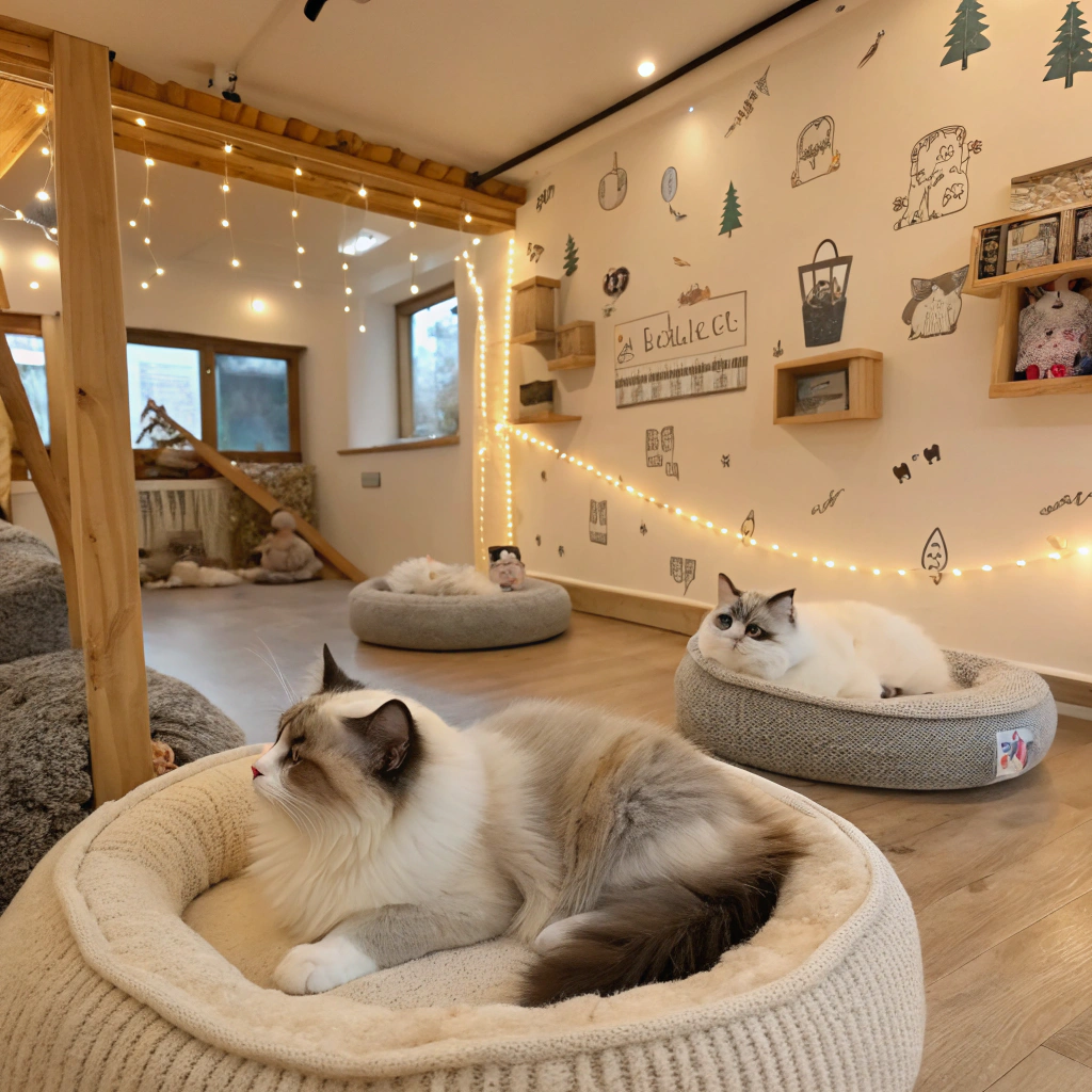 AI generated image by Red Panda AI: ragdoll cattery
