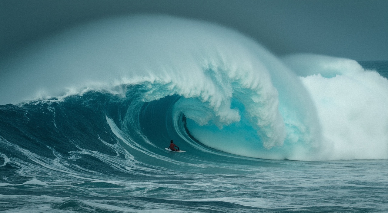 AI generated image by FLUX.1-pro: tsunami