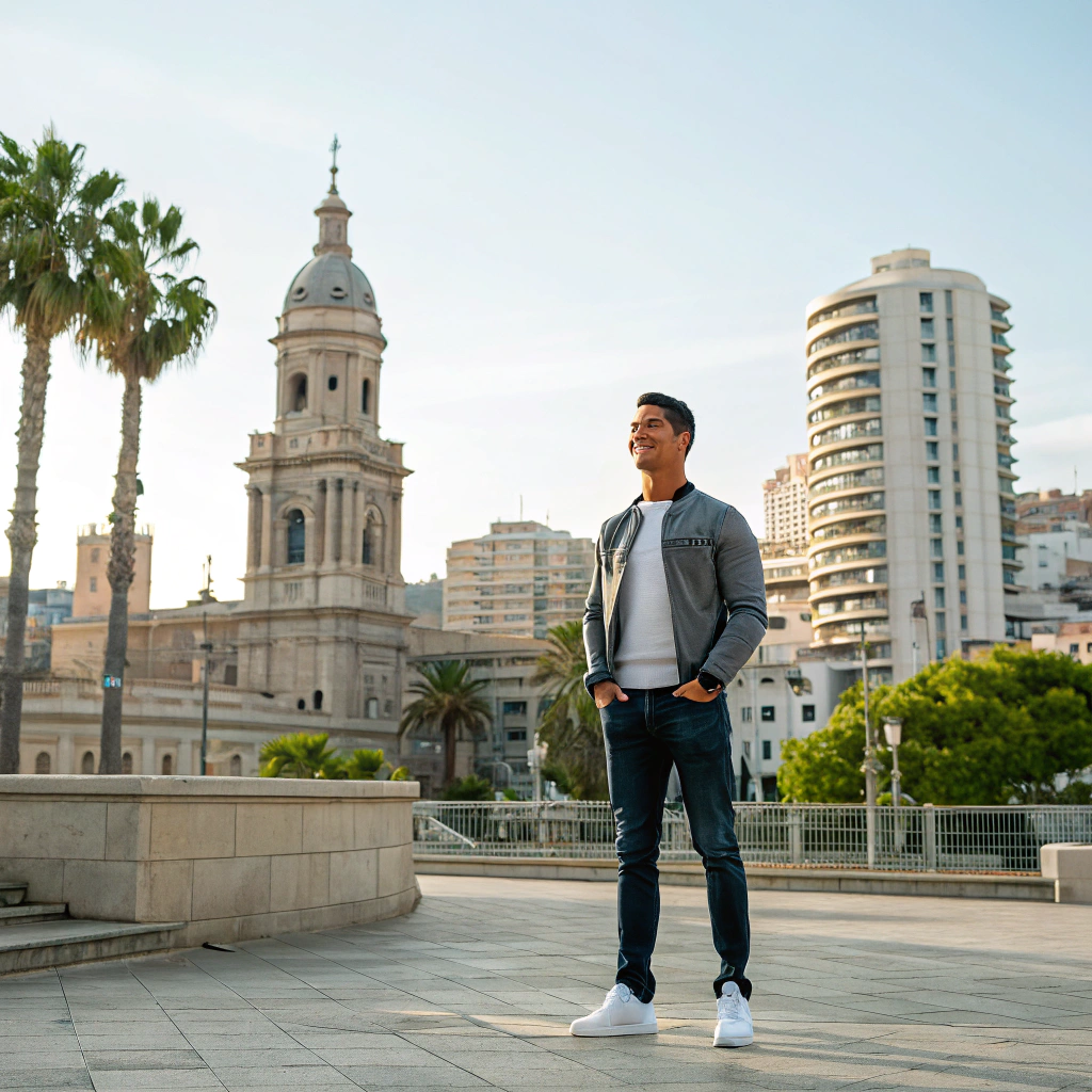 AI generated image by Red Panda AI: Cristiano Ronaldo en el Malaga