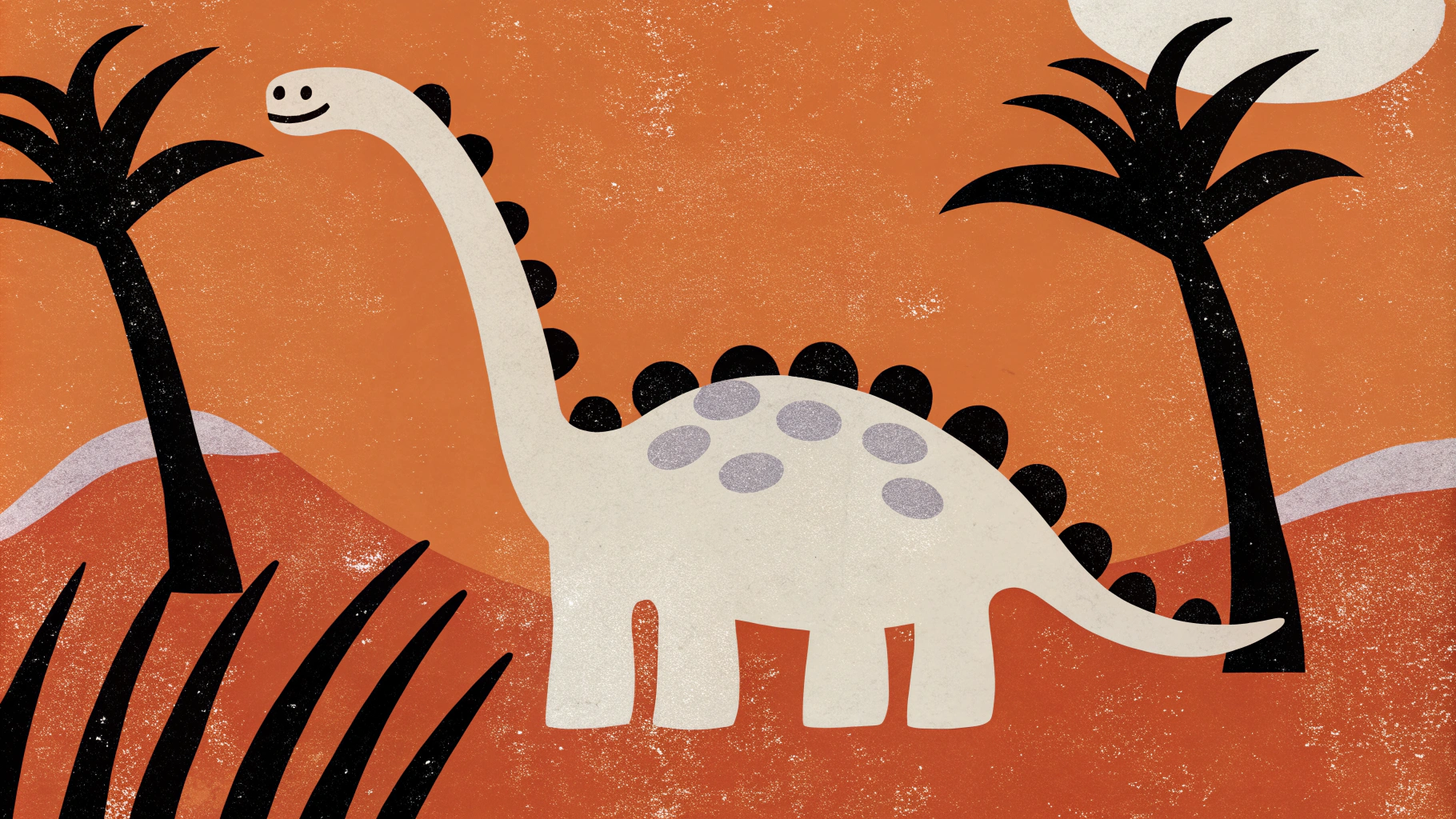 AI generated image by Red Panda AI: Two dinosaurs stand in the tropical rain forest. There are palm trees and blue sky on the right side of the background, and short shrubs and light blue distant mountains on the left side of the background. On the left is a dinosaur with a long neck and long tail. This dinosaur has a blue back, no dorsal fin, a yellow-green belly and four legs. On the right is a small dinosaur. There are white pointed dorsal fins on the back of the head and neck. There are 5 white dorsal fins. The entire back is light blue with dark blue spots, and the abdomen is beige. The dinosaur on the left is facing left as a whole, looking back at the dinosaur on the right. At this time, the tail of the dinosaur on the left is swinging forward. The dinosaur on the right is a close-up view, facing left. Disney style, children's comics.