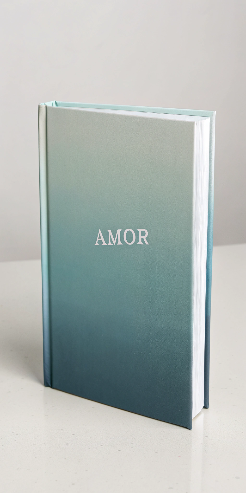 AI generated image by Red Panda AI: un libro moderno q en su caratula diga "Amor"